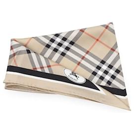 Burberry Foulard in seta con stampa Check Night Stamp da donna (Sand)