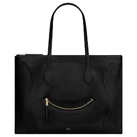 Céline Flat Cabas New Luggage Pelle di Vitello Lucida Black