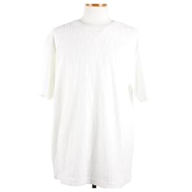 Oblique Terry-Baumwoll-Jacquard T-Shirt mit kurzen Ärmeln - Dior