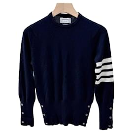 Kaschmir-Strickpullover für Damen Navy - Thom Browne