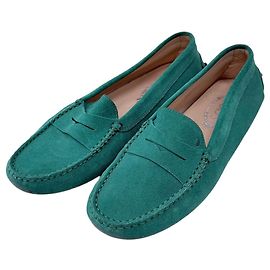 Tod's Mocassini Penny in camoscio verdi