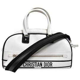Borsa Bowling Vibe Zip in pelle Borsa Tote Borsa a tracolla Medium White - Dior