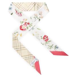 Sciarpa di seta Blooms of Britain da donna (Beige) - Burberry