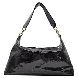 Chanel Borsa a tracolla Season in pelle verniciata con Camelia