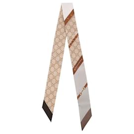 Foulard a nastro in seta stampata - Gucci