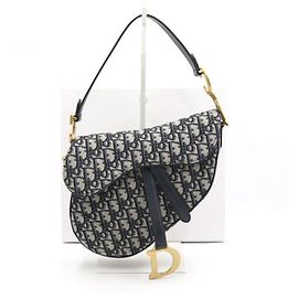 Dior Oblique Canvas Saddle Tote Bag und Schultertasche