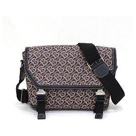Burberry Bolsa tiracolo pequena em lona com estampa monograma