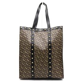 Burberry Bolso Tote de lona con tachuelas doradas