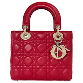 Lady Bag Small Red Lambskin - Dior