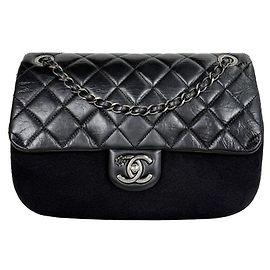 Chanel Bolso de solapa Edelweiss de fieltro
