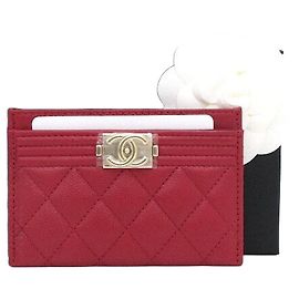 Chanel Tarjetero de piel Caviar