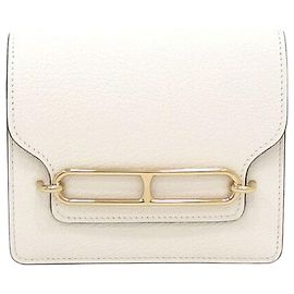 Hermès Slim Wallet aus Ziegenleder mit goldenen Akzenten
