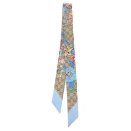 Foulard in seta stampato a nastro - Gucci