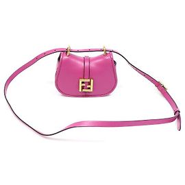 Fendi Borsa a tracolla Nano C'MON in vitello rosa