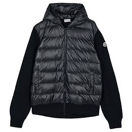 Moncler Felpa con cappuccio e zip in lana imbottita da uomo