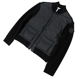 Strick-Steppcardigan mit Reißverschluss Black Patch - Moncler