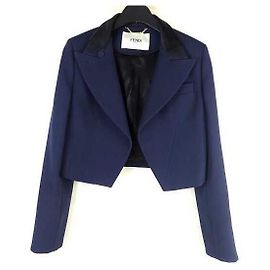 Fendi Grandepudre Woll-Crop-Jacke