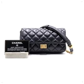 Chanel Micro cintura vintage in pelle di vitello con catena dorata