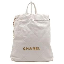 Chanel Tote Bag aus Kalbsleder mit weißgoldener Hardware, Ketten-Rucksack und kleine Bucket Bag