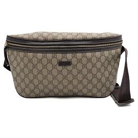 Gucci GG Supreme Canvas Men Biker Belt Bag Crossbody