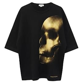 Herren T-Shirt mit schwarzem Totenkopf-Print - Alexander Mcqueen
