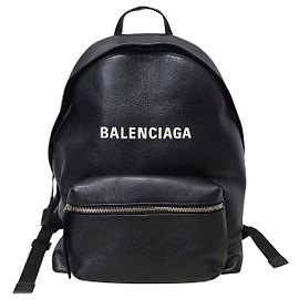 Balenciaga Mochila Everyday em couro com logótipo Preta