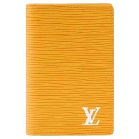 Louis Vuitton Portafoglio da uomo Pocket Organizer in pelle Epi gialla