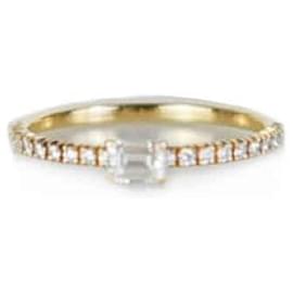 Cartier Diamantring im Smaragdschliff Pavé