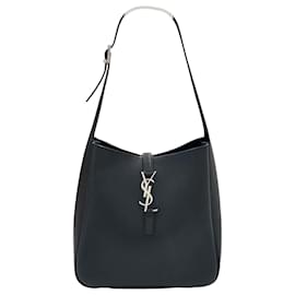 Kleine Rare Black Schultertasche aus genarbtem Leder - Saint Laurent