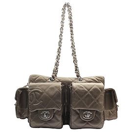 Chanel Borsa a tracolla Cambon Pocket Tote con logo CC metallizzato oro