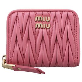 Miu Miu Matrasse Napa Münzbeutel Begonia Pink AFPP