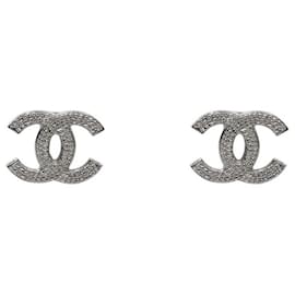 Brincos CC prateados - Chanel