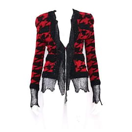 Strickjacke aus Wolle in Multicolor-Destroy-Optik für Damen - Balmain