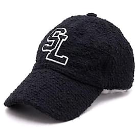 Boucle Tweed Wool SL Logo Baseball Cap - Saint Laurent
