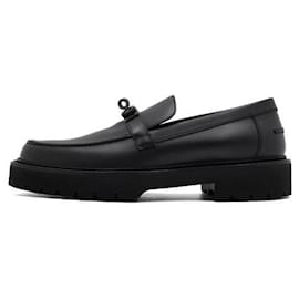 Hermès Mocassini Icone in vitello nero da uomo