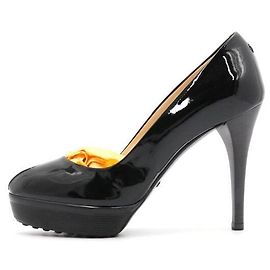 Tod's Black Glossy Leather High Heel Women's Shoes
