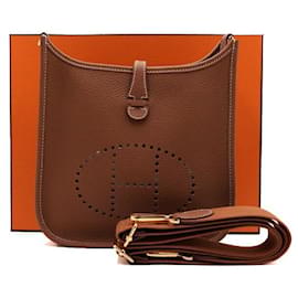 Borsa a tracolla e crossbody Evelyne Pouch III Clemence Gold Hardware - Hermès