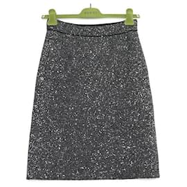 Gucci Falda de mezcla de tweed bordada con lentejuelas Allover para mujer