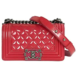 Chanel Boy Bag Patent Small Fuchsia Pink Series