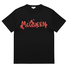 T-Shirt für Herren mit rotem Logo - Alexander Mcqueen