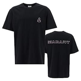 T-Shirt mit besticktem Logo Schwarz - Isabel Marant