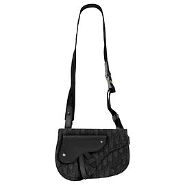 Dior Borsa a tracolla Oblique Jacquard Messenger Buckle Saddle Pouch Nera