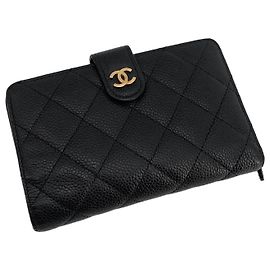 Chanel Caviar Gold-Stamped Diary Wallet