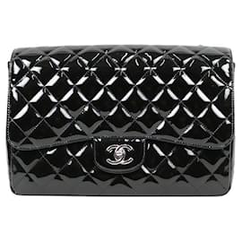 Chanel Borsa Classic Handbag Single Flap Large in vernice nera