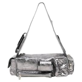 Balenciaga Borsa a tracolla Silver Super City XS