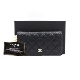 Chanel Carteira Longa com Aba Timeless Classic Caviar Black