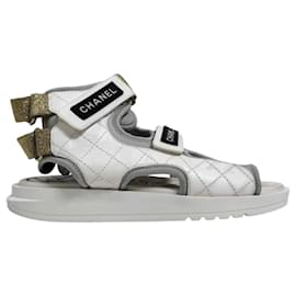 Chanel Sandali alti da donna con cinturino in velcro stile gladiatore