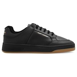 Sneakers basse in pelle grana grossa - Saint Laurent