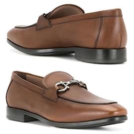 Mocassini in pelle Gancini Brown - Salvatore Ferragamo