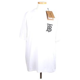 Burberry Monogram Oversized Kurzarm T-Shirt für Herren Weiß